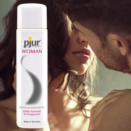 pjur WOMAN (100ml) - uz silikona bāzes veidots lubrikants sievietēm - tirpšanas sajūtai seksā un ilgākam baudījumam - ideāli piemērots jutīgai ādai