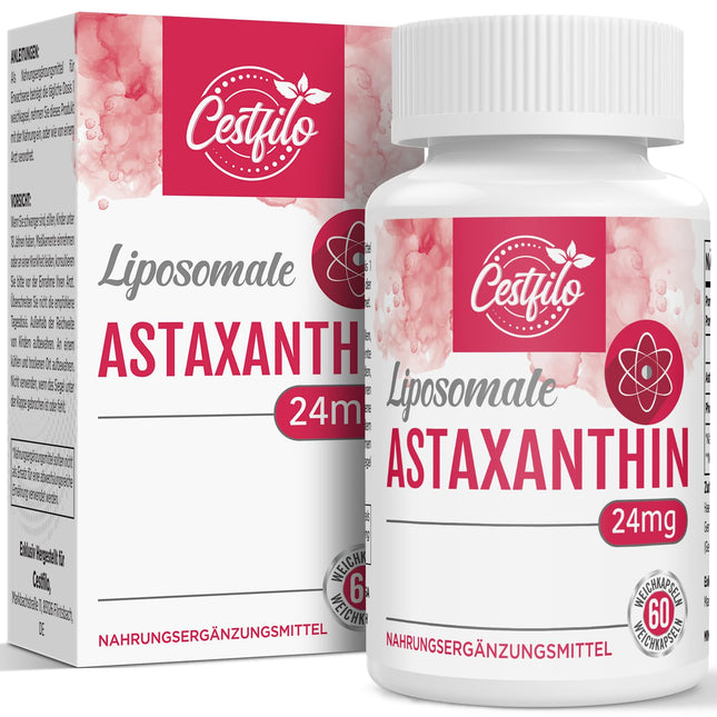 Cestfilo liposomu astaksantīna uztura bagātinātājs, maksimāla uzsūkšanās, bez glutēna, bez ĢMO (60 kapletes (1 iepakojums))