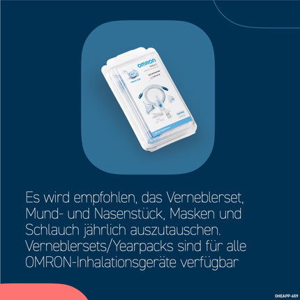 OMRON Nami Cat bērniem draudzīgs inhalators bērniem; efektīvs inhalators klepus un saaukstēšanās, bronhīta, astmas un saaukstēšanās ārstēšanai; Inhalators ar augstas kvalitātes piederumiem