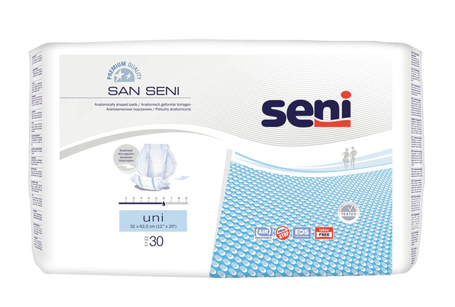 San Seni uni (4 x 30 gab.) Nesaturēšanas ieliktnis smagas nesaturēšanas gadījumā