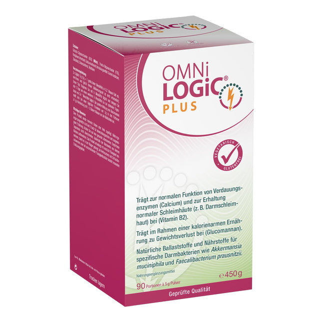 OMNi LOGiC PLUS, 90 porcijas (450 g), šķiedrvielas, ar glikomanānu, pulveris, veģetārs, bez glutēna