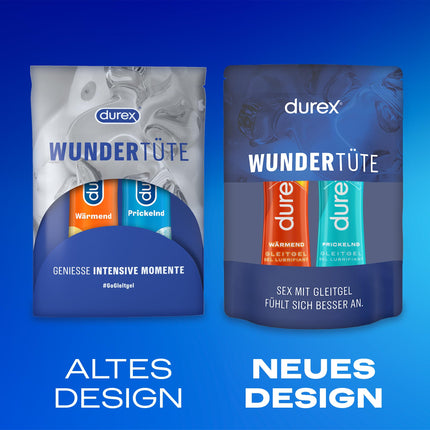 Durex Play lubrikanta universālais maisījuma iepakojums sievietēm un vīriešiem - komplekts ar ūdens bāzes lubrikantu seksam, saderīgs ar prezervatīviem (2 x 50 ml)