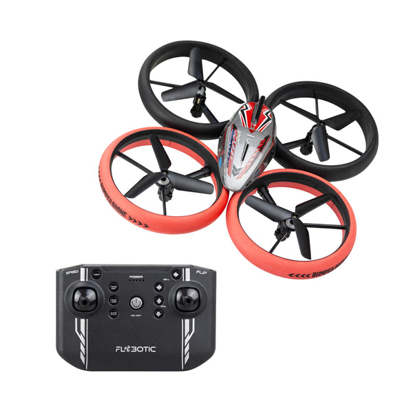 SILVERLIT FLYBOTIC - Bampera drons ar apgaismojumu - 2,4 GHz - 30 m diapazons - 360° kaskāde
