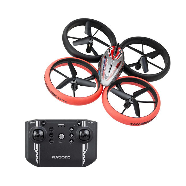 SILVERLIT FLYBOTIC - Bampera drons ar apgaismojumu - 2,4 GHz - 30 m diapazons - 360° kaskāde