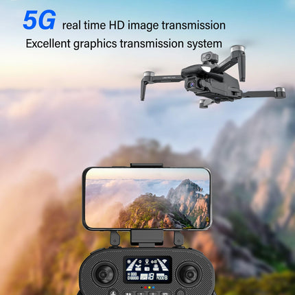 BuyWeek drons ar 4K kameru, L500 Pro MAX GPS mini drons, 360 grādu šķēršļu novēršanas bezkontaktu 4K HD aerofotogrāfijas RC kvadrokopters iesācējiem