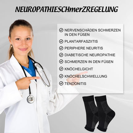 TOMILIOLD 4 pāru kompresijas zeķes sievietēm un vīriešiem, medicīniskās zeķes, ortopēdiskās kompresijas zeķes artrīta un locītavu sāpju mazināšanai (melnas, 38–42)