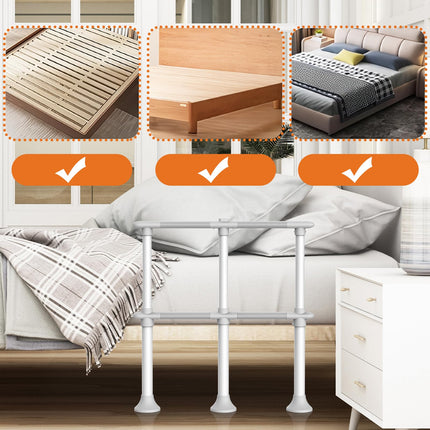 Heuffe gultas margu kritiena aizsardzība senioriem ar kājām, gultas satvēriena stienis stāvēšanas palīglīdzeklis vecāka gadagājuma cilvēkiem, drošības gultas margas, augstumā regulējama gultas aizsargmarga aprūpes gultai invalīdiem