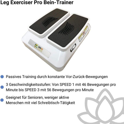 Circulation Leg Exerciser, LegEx pro, pasīvais kāju trenažieris ar bezvadu tālvadības pulti un 3 ātrumiem