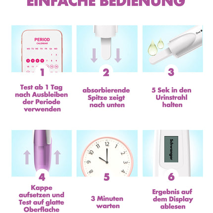 One+Step grūtniecības tests Agrīns digitāls I grūtniecības tests I 1x Agrīns grūtniecības tests I Agrīns grūtniecības tests ar grūtniecības vai negrūtniecības indikatoru I 25 mSV/ml
