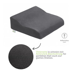 Bodyprotect stāvēšanas palīglīdzekļa pastiprinātājs 40 x 40 x 13 cm, neslīdošs, stingrs sēdekļa spilvens, Ökotex 100, mazgājams, pelēks, ražots ES, pelēks