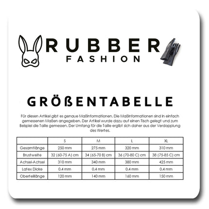 Rubberfashion lateksa korsete ar kausiņiem - formēta - lateksa krūšturis sievietēm un dāmām, melns 0,4 mm M