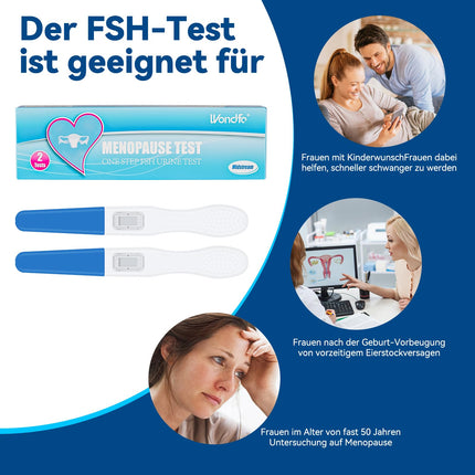 Wondfo menopauzes tests 2x FSH menopauzes tests Urīna auglības tests