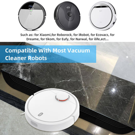 Durvju sliekšņa rampa robotizētiem putekļsūcējiem, silikona sliekšņa rampa visiem robotizētu putekļsūcēju piederumiem, izturīga konstrukcija un ērta lietošana (melna, 69 cm)