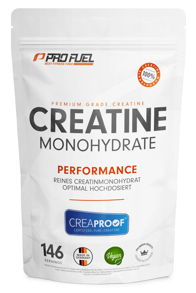 CREAPROOF® kreatīna monohidrāts 500 g - Kreatīna monohidrāts ar augstāko tīrības pakāpi, ko apstiprina neatkarīgas laboratorijas analīzes - Kreatīns bez smagajiem metāliem vai piemaisījumiem - Augstākās kvalitātes kreatīna pulveris