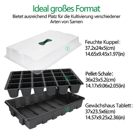 CNNIK 5 iepakojumu maza audzēšanas siltumnīca 120 šūnu audzēšanas kaste iekštelpu siltumnīcas audzēšanas komplekts augu etiķete un rīks audzēšanas paplāte augiem āra iekštelpu augiem