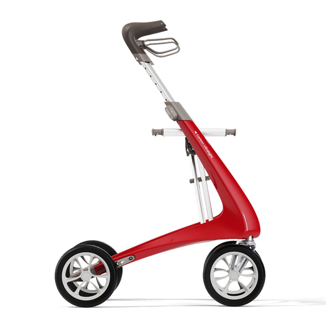 byACRE Carbon Ultralight rollators — pasaulē vieglākais oglekļa rollators — tikai 4,8 kg (zemeņu sarkans, komfortabls)