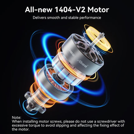 SpeedyBee 1404 4600KV bezkontaktu FPV motors Bee25 2,5 collu FPV droniem - 4 gabalu iepakojums, aviācijas alumīnijs, jaudīgs un stabils 2,5, 3,5 collu un 4 collu FPV konstrukcijām. Whoop Toothpick Cinewhoop.