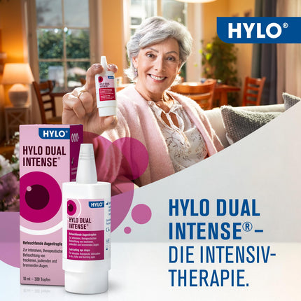 HYLO DUAL INTENSE acu pilieni sausām acīm, intensīvi, ar hialuronskābi un ektoīnu, 10 ml, šķīdums