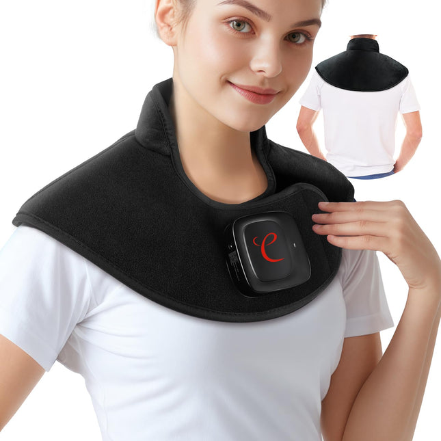 Comfytemp bezvadu sildīšanas paliktnis kaklam un pleciem ar 36 Wh akumulatoru, 1,1 kg kakla un plecu sildītājs ar 3 temperatūras iestatījumiem, 52x25 cm sildīšanas paliktnis ar automātisku izslēgšanos