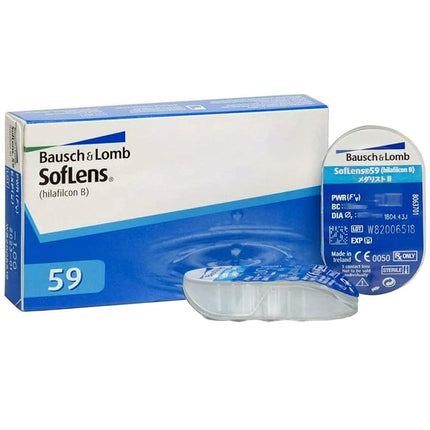 Bausch + Lomb SofLens 59 mēneša lēcas, sfēriskas kontaktlēcas, mīkstas, 6 gab. BC 8,6 mm / DIA 14,2 / -3,5 dioptrijas