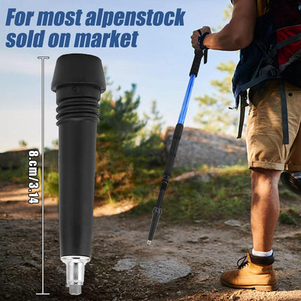 KHDULQ 4 gabalu pārgājienu nūjas uzgaļa gumijas buferis, nūjošanas nūjas gumijas buferis, oglekļa šķiedras alpīnisma nūjas uzgaļa uzgaļa rezerves uzgalis, pārgājieniem, pārgājieniem, asfalta, grants kalnos