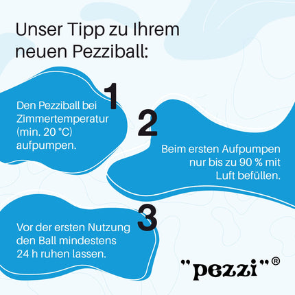 PEZZI oriģinālā vingrošanas bumba MAXAFE pērļu baltā krāsā, 65 cm, sēdekļa bumba