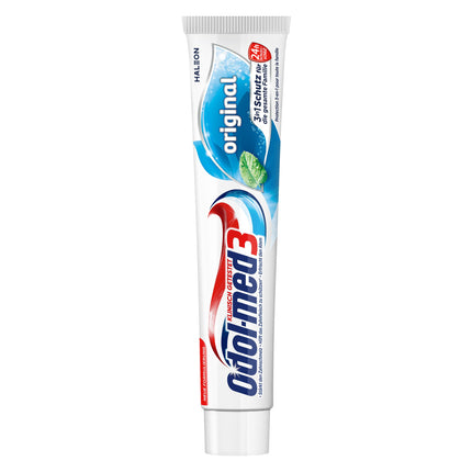 Odol-med3 zobu pasta, oriģināla, ar 3 vienā aizsardzību stipriem zobiem, veselīgām smaganām** un svaigai elpai, 75 ml zobu pasta