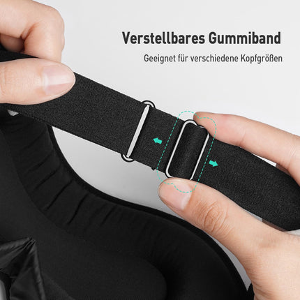 Umisleep miega maska ​​sānu gulētājiem, 3D acu kontaktligzdas un regulējama elastīga siksna, gaismu bloķējoša un elpojoša, acu maska ​​vīriešiem un sievietēm, piemērota ceļojumu jogai, melna