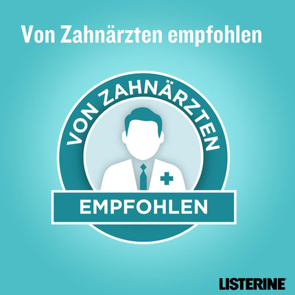 LISTERINE Cool Mint Mild (500 ml), antibakteriāls mutes skalošanas līdzeklis ar ēteriskajām eļļām un bezalkoholisks, maigs zobu kopšanas līdzeklis, samazina aplikumu, efektīvi cīnās ar sliktu elpu.