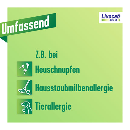 LIVOCAB tiešais komplekts - 4 ml acu pilieni + 5 ml deguna aerosols