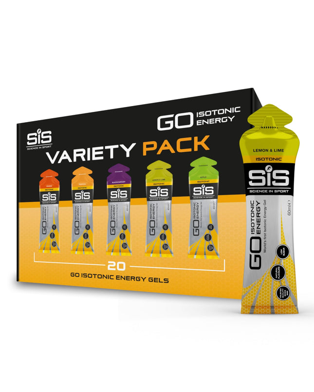 Science in Sport GO High Carb Isotonic Energy Gel 20 x 60ml Vegāns - Izotoniska formula ar 22 g ogļhidrātu, labs enerģijas avots, optimāla alternatīva izotoniskiem dzērieniem.