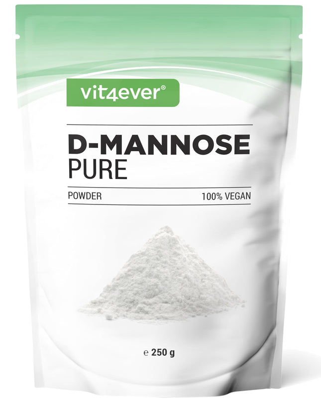 D-mannozes pulveris - 250 g - (4,1 mēneša piegāde) - No augu fermentācijas - Laboratorijā pārbaudīts - Tīrs un dabīgs - Bez piedevām - Vegāns
