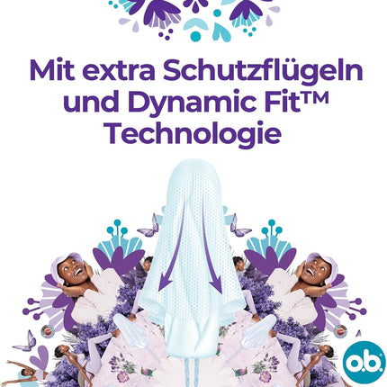 vai tie ir ExtraProtect Super + Comfort (36 gabali), tamponi ļoti spēcīgām dienām, Dynamic Fit tehnoloģija un papildu aizsargspārniņi līdz pat 100% aizsardzībai pret noplūdi menstruāciju laikā