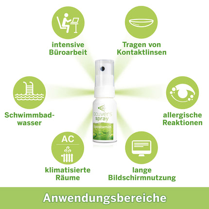 Ocuvers Lipostamin acu aerosols - ar eifrāziju – 15 ml acu aerosols pret apsārtušām acīm, bez konservantiem pat alerģiju gadījumā, alternatīva acu pilieniem