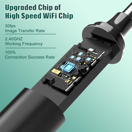 Ausu sēra noņēmēja otoskops, LMECHN 1080P HD otoskops, WiFi ausu tīrītājs ar kameru, otoskops ar 6 gaismas diodēm, IP67 ūdensizturīgs otoskopa auss, iPhone, Android, iPad, melns