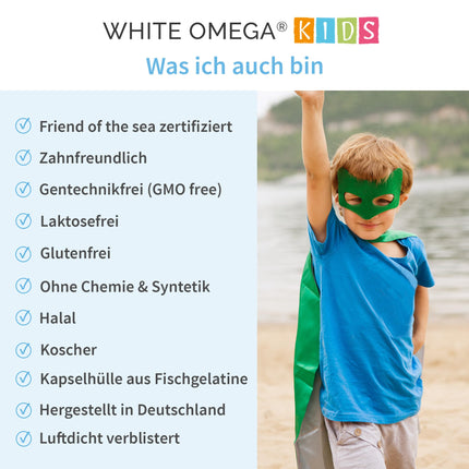 Omega-3 kapsulas bērniem – Labākās kategorijā 2025. gadā – 518 mg zivju eļļas ar DHA un EPA – bez cukura – 90 minikapsulas (1 mēnesis)