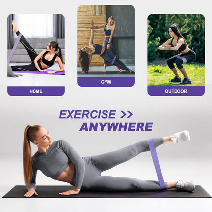 Fitnesa lentes [5 gabalu komplekts], 5 dažāda stipruma fitnesa lentes, ādai draudzīgas pretestības lentes, pretestības lentes ar pārnēsāšanas somu muskuļu veidošanai, jogai, pilates, krosfitam, kardio, vīriešiem un sievietēm