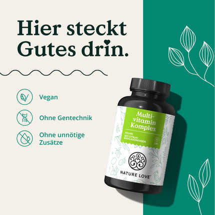 Multivitamīnu komplekss – 180 vegānas kapsulas – vitamīni AZ un minerālvielas – ar zaļās tējas ekstraktu un citrusaugļu bioflavonoīdiem – augsta deva un bioaktīvās formas – laboratoriski pārbaudīts, bez nevajadzīgām piedevām