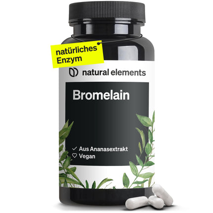 Bromelaīns - 400 mg (2000 FIP) - 90 kuņģa sulu izturīgas kapsulas - dabīgs ananāsu ekstrakts - laboratoriski pārbaudīts, ar augstu devu un ražots Vācijā