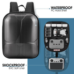 Kethvoz Mini 3 Pro somas transportēšanas soma, cieta mugursoma DJI Mini 3 Pro Fly More komplekta dronu piederumu pārnēsāšanai, ūdensizturīga DJI RC transportēšanas somas pārnēsāšanai