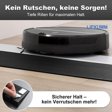 LIEKUMM 1 cm augsta durvju sliekšņa rampa, 650 kg celtspēja gumijas ratiņkrēslu rampa, pārnēsājama, maza izmēra sliekšņa rampa mājām, pakāpieniem, apmalēm, elektriskajiem ratiņkrēsliem, skrejriteņiem, motocikliem, sagriežama