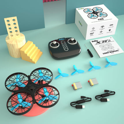 Loolinn | Drona dāvana bērniem - mini drons, tālvadības kvadrokopters ar sadursmju novēršanas tehnoloģiju/drošs bērniem/viegli lidot/360° pagriezieni/ar roku vadāms režīms/C0 (dāvana bērniem)