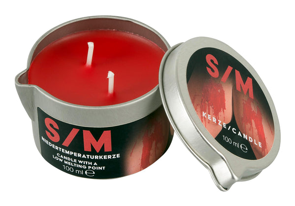 You2Toys S/M svece sarkanā burciņā 100ml - Zemas temperatūras svece viņam un viņai, erotiskajām vaska spēlēm, masāžām un S&amp;M spēlēm