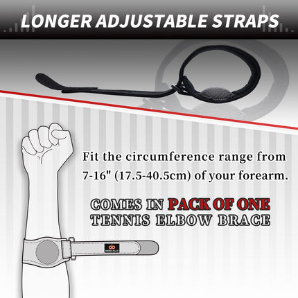 INDEEMAX 1 iepakojuma elkoņa ortoze vīriešiem un sievietēm, kompresijas pārsējs ar EVA oderi, regulējams elkoņa ortoze sportam, tendinīts, artrīts, mazina sāpes no tenisa elkoņa un golfa spēlētāja elkoņa