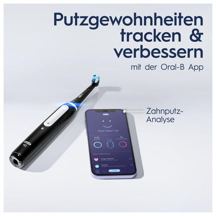 Oral-B iO Series 4 Plus Edition elektriskā zobu birste, PLUS 3 birstes galviņas, 4 tīrīšanas režīmi, ceļojumu maciņš, Braun dizains, matēti melna