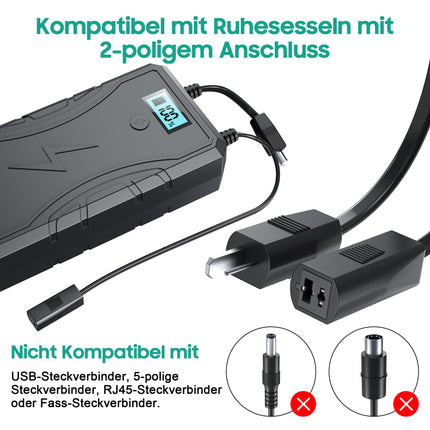 sevkumz 2500mAh akumulatora bloks atpūtas krēslu mēbelēm Universāls bezvadu atpūtas krēslu akumulatora bloka lādētājs elektriskajiem atpūtas krēsliem, dīvāniem, paceļamajiem krēsliem, kušetēm Piemērots 2 kontaktu savienotājam