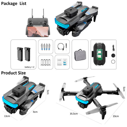 OBEST drons ar 4K kameru, tālvadības kvadrokopters ar FPV tiešraides pārraidi, šķēršļu apiešana, pacelšanās/nosēšanās ar vienu taustiņu, bezgalvas režīms, 3D pagriezieni, 2 baterijas, mini drons bērniem un iesācējiem