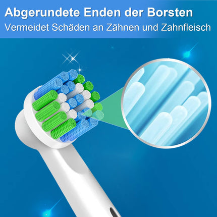 16 zobu birstes galviņas, kas saderīgas ar Oral-B zobu birstēm, profesionālas zobu birstes galviņas, kas piemērotas Oral-B elektriskajām zobu birstēm, 8 baltas un 8 melnas.