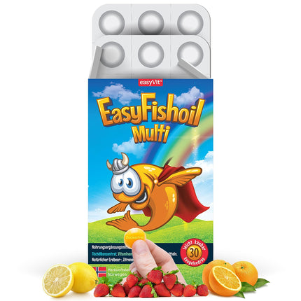 EasyFishoil Omega 3 želeja bērniem ar holīnu, folskābi, B6, B12 30 dienām. Želejas zivju eļļa ar augstu devu, bērniem un pieaugušajiem, tīras zivju eļļas kapsulas bērniem - dabīga Omega 3 BĒRNIEM - bērniem.