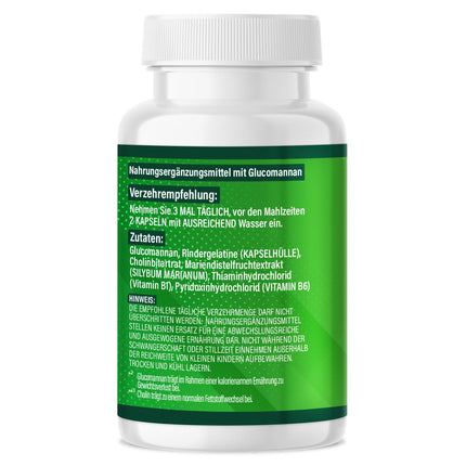 GREEN BURN® apetītes nomācošās kapsulas – īpaši augsta deva ar glikomanānu, holīnu, B1 + B6 vitamīniem – uztura bagātinātājs sievietēm un vīriešiem – atbalsta svara zudumu un vielmaiņu – ātrs un spēcīgs